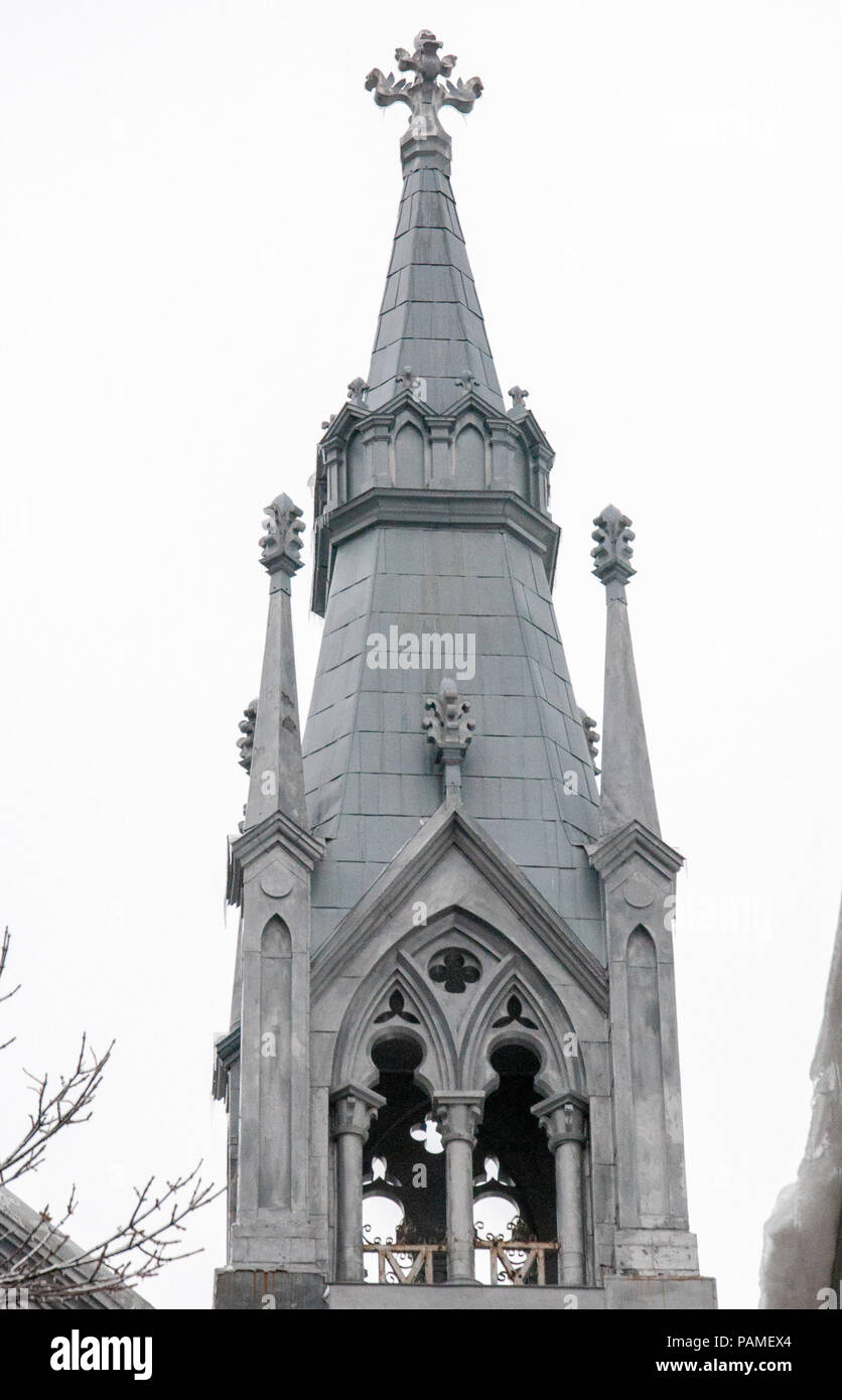 Chalmers-Wesley United Church, 78 Rue Sainte-Ursule, Old Quebec, Quebec City, Canada Stock Photo