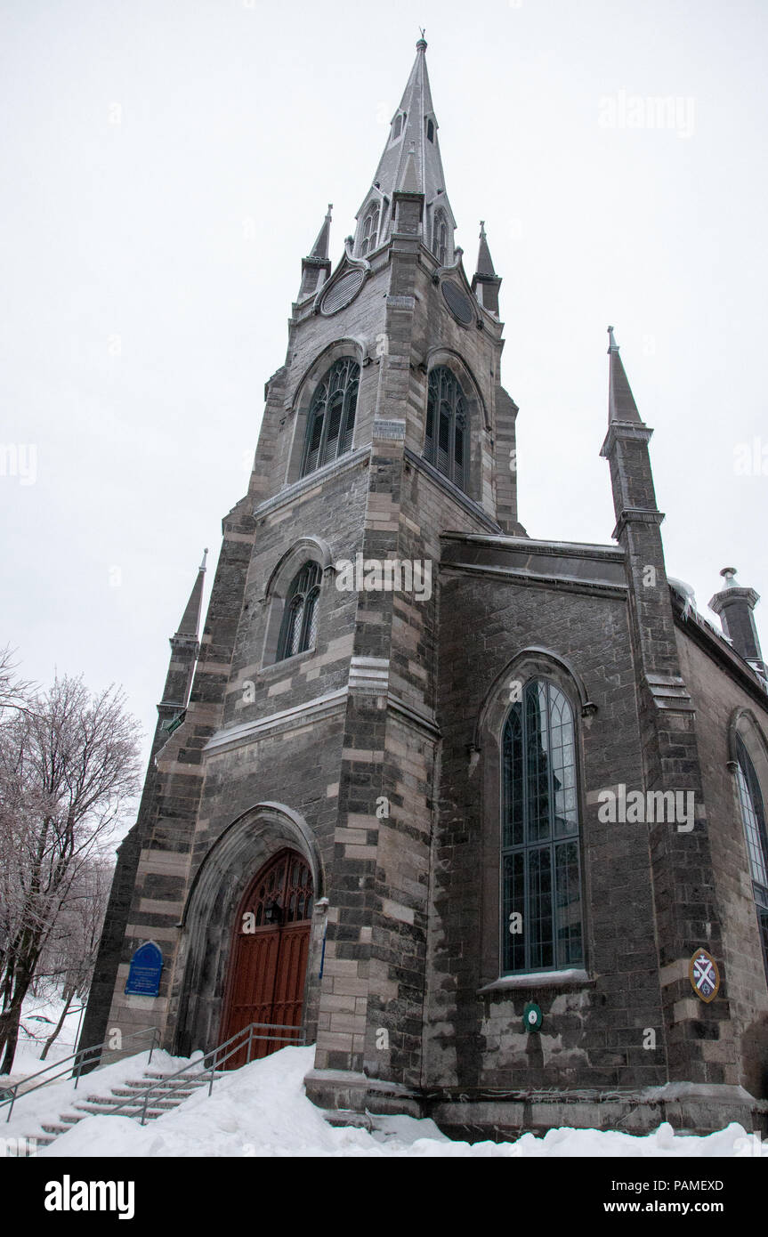 Chalmers-Wesley United Church, 78 Rue Sainte-Ursule, Old Quebec, Quebec City, Canada Stock Photo