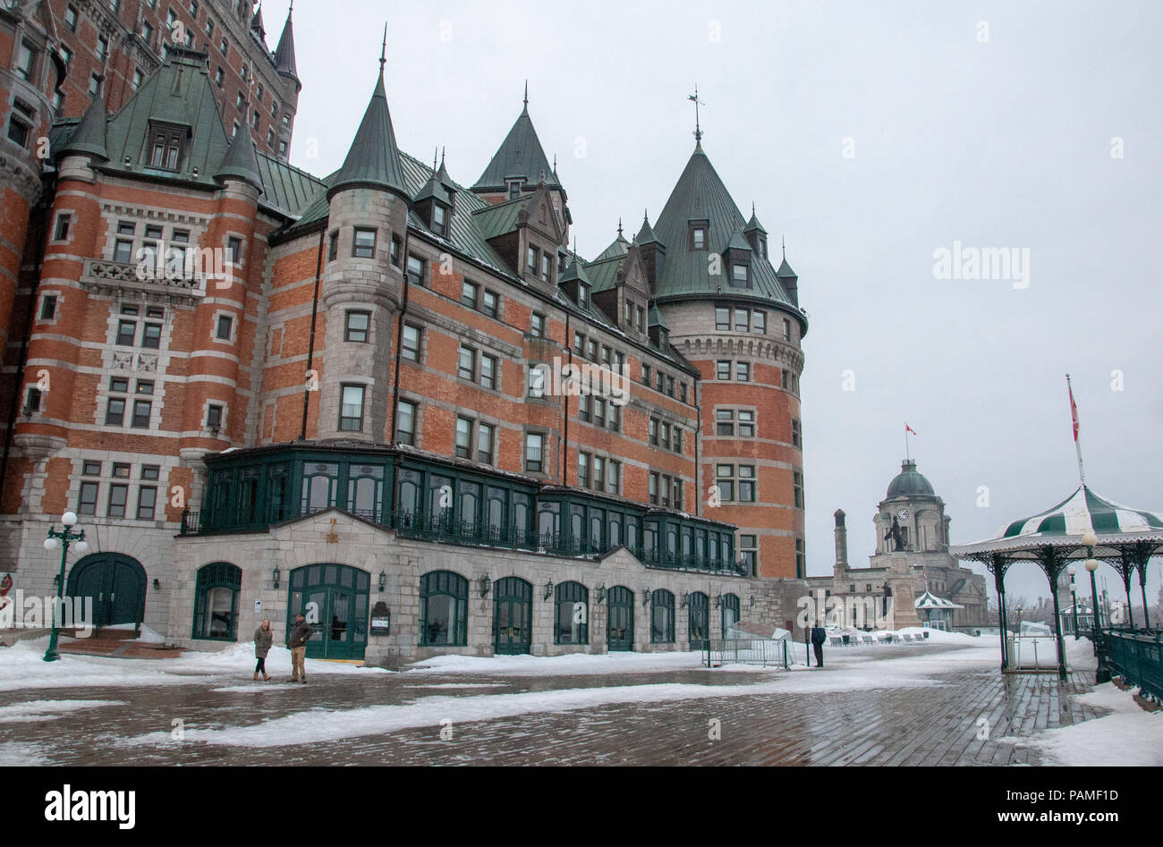 Chateau Frontenac is one of Canada's grand railway hotels built in 1893 in Old Quebec, Quebec Chateau Frontenac is one of Canada's grand railway hotels built in 1893 in Old Quebec, Quebec