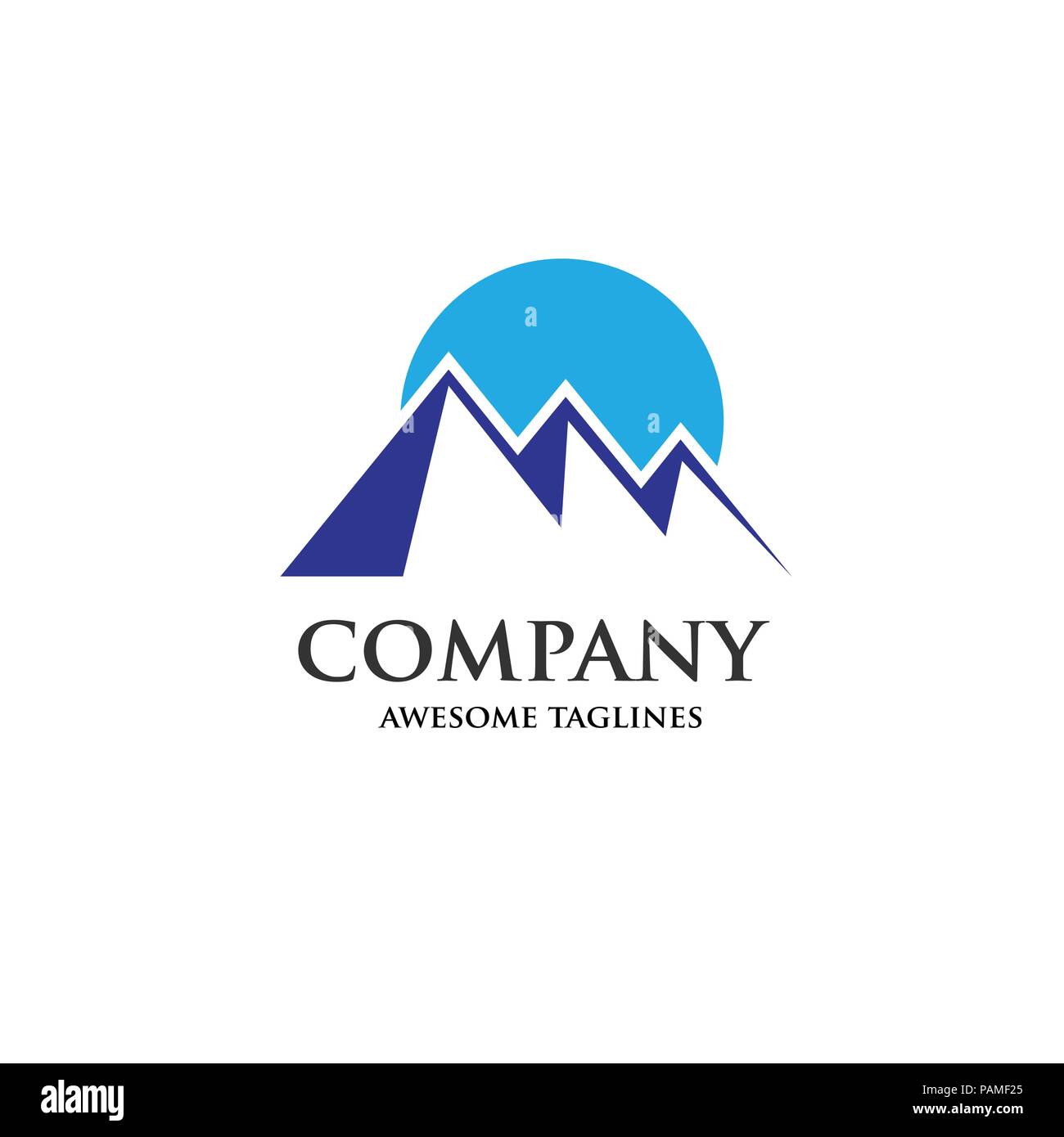 Mountains vector logo concept, Mountain Expedition, adventure Vector template concept Stock Vector