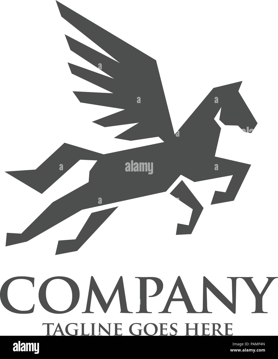 creative Pegasus logo modern template, Luxury monogram symbol illustration, Used for hotel, restaurant Stock Vector