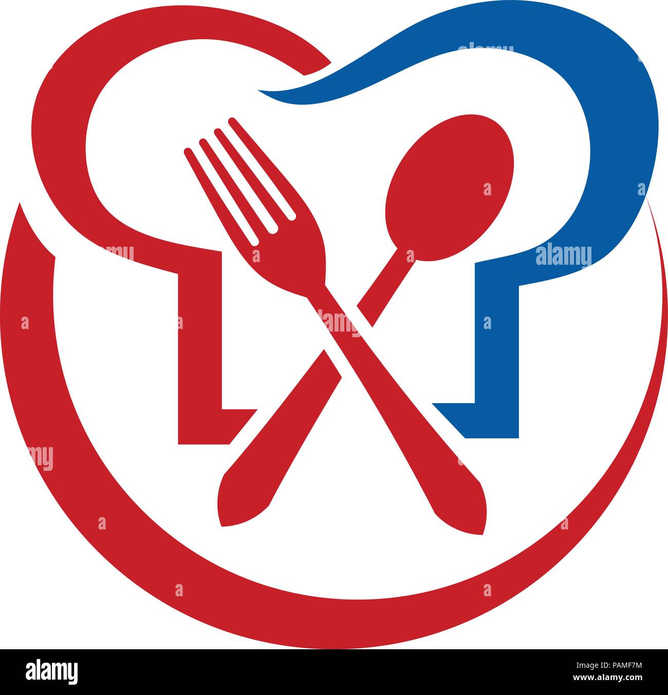 simple creative concept of Kitchen, chef, restaurant, food vector logo concept illustration Stock Vector