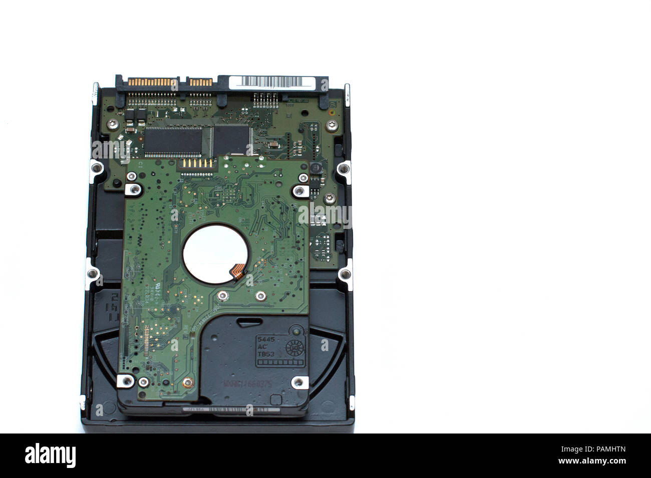 Hard disk on a white background Stock Photo - Alamy