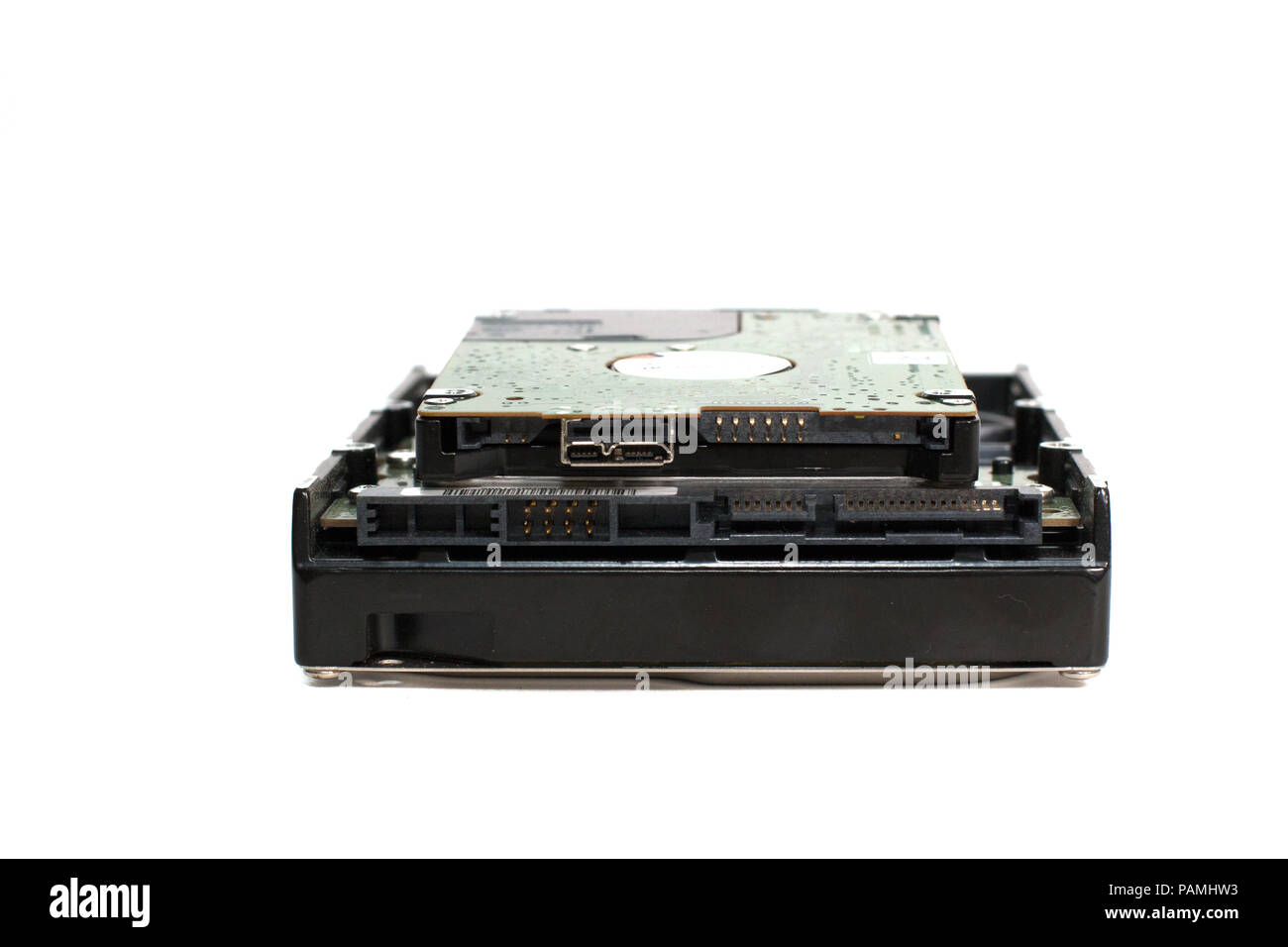 Hard disk on a white background Stock Photo - Alamy