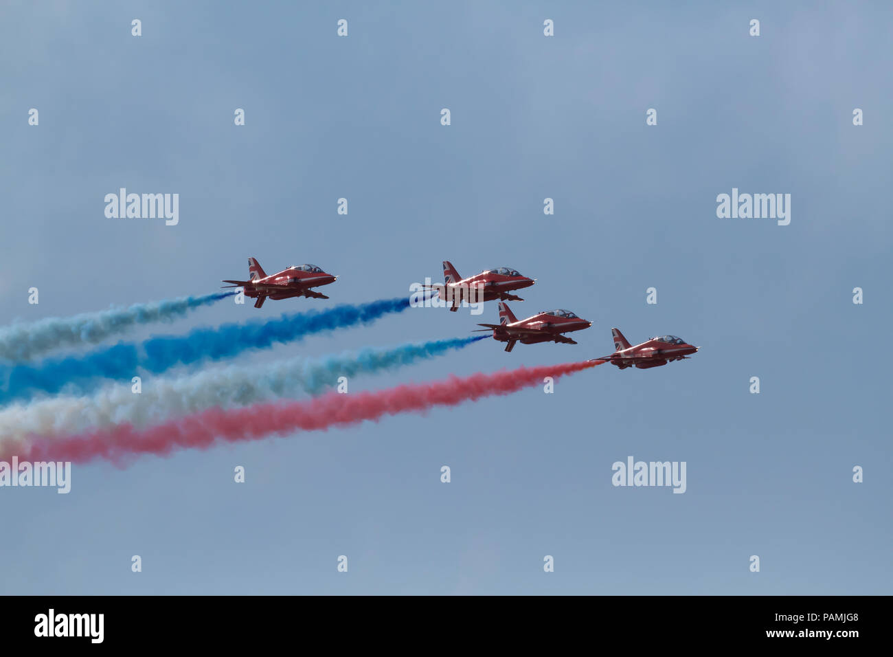 The Red Arrows Display At The Royal International Air Tattoo At the-red-arrows-display-at-the-royal-international-air-tattoo-at