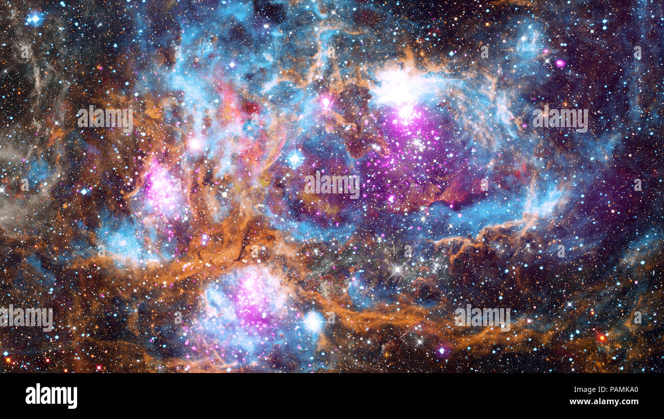Night sky with stars and nebula. Elements of this image furnished by ...