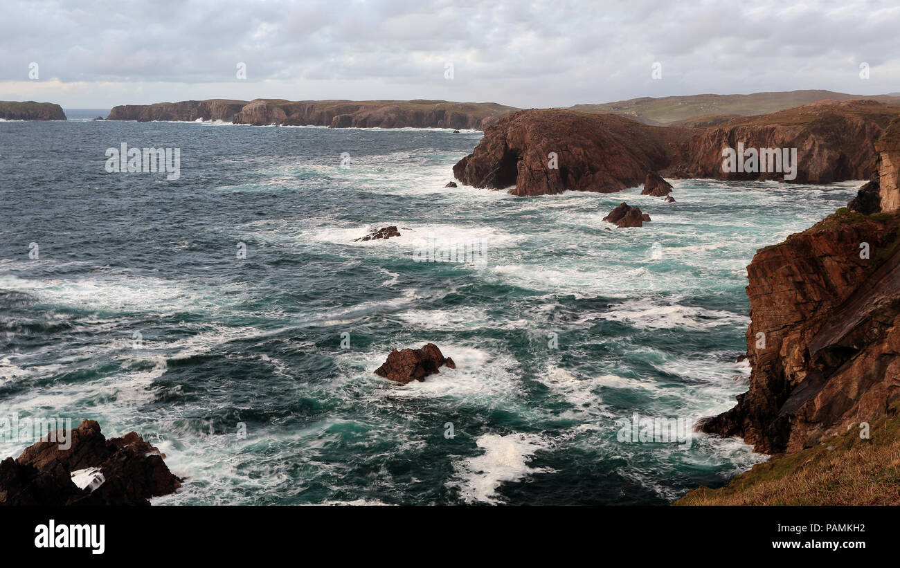 Mangersta Coastline, Isle of Lewis Stock Photo