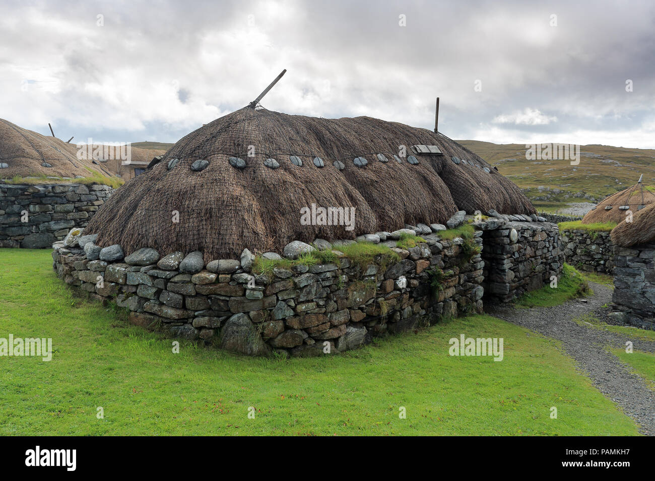 Thatched Blackhouse, Isle Of Lewis, Outer Hebrides, Scotland Stock Photo