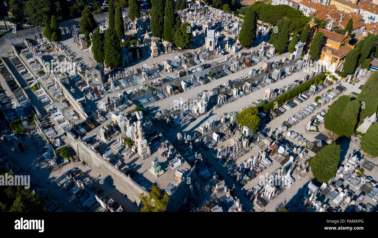 Castle Cemetery or  Cimetière du Château, Nice, France Stock Photo
