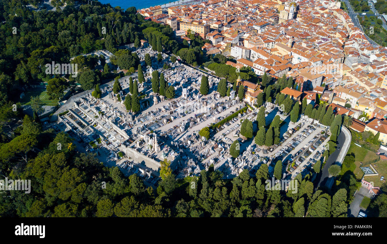 Castle Cemetery or  Cimetière du Château, Nice, France Stock Photo