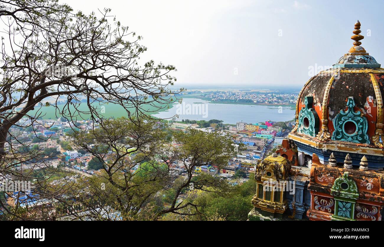 'Marvellous view of Palani town from the top of Palani Hills' Stock Photo