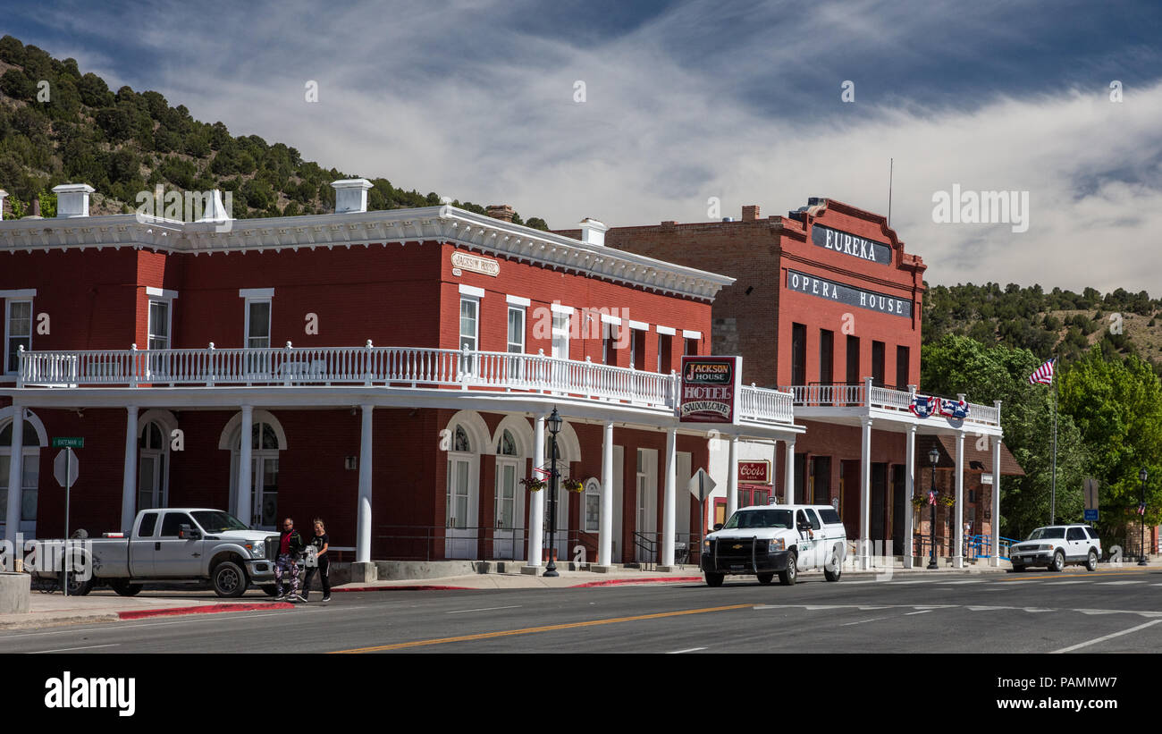 Jackson House Hotel and Eureka County Opera House in Eureka, Nevada ...