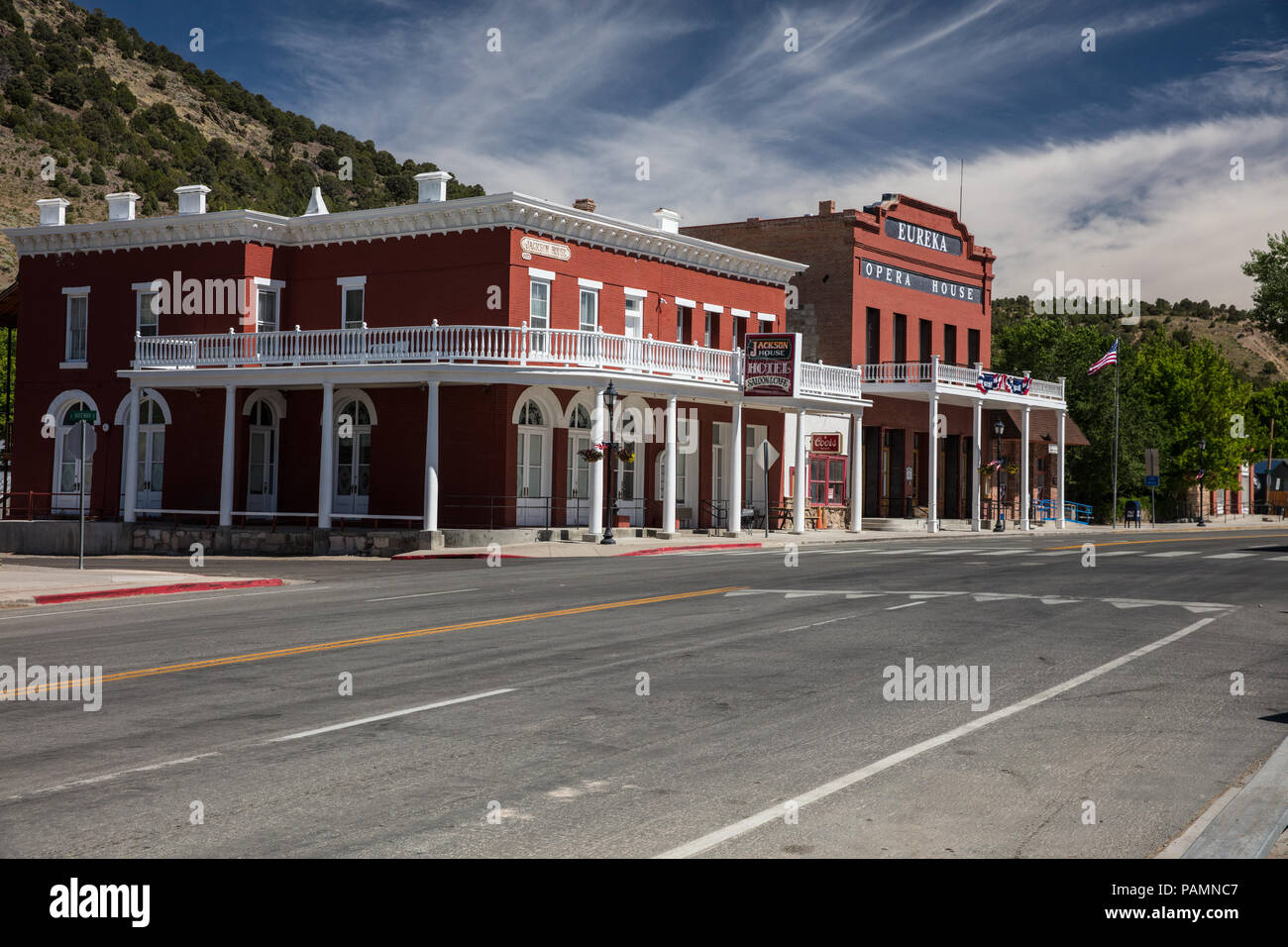 Jackson House Hotel and Eureka County Opera House in Eureka, Nevada Stock Photo Alamy