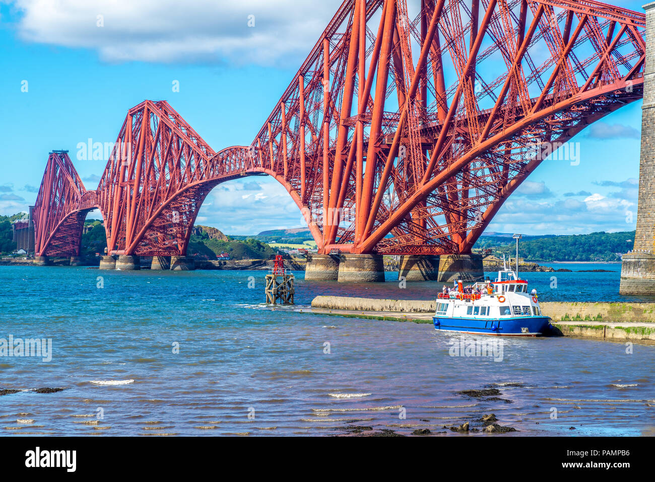 Forth Bridge across Firth of Forth in edinburgh Stock Photo