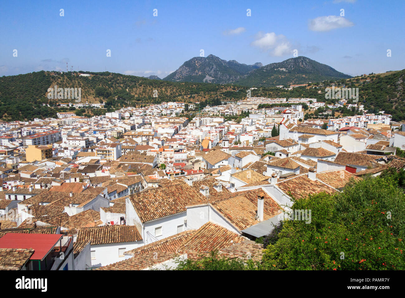 View over Ubrique, Cadiz Province, Spain Stock Photo