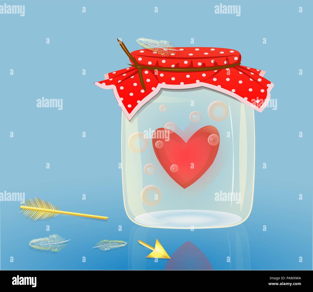 Picture for Valentin day,heart behind glass,Romantic postcard,greeting card for lovers, Stock Vector