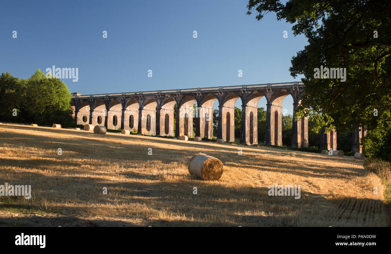 Barcombe viaduct Sussex shot in the evening sun Stock Photo