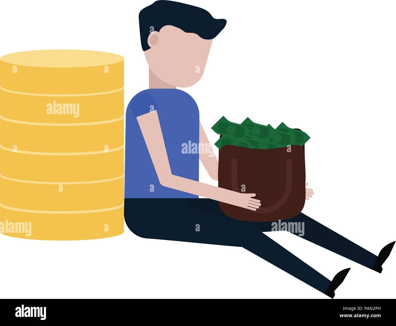 Very rich man icon isolated on white background Stock Vector