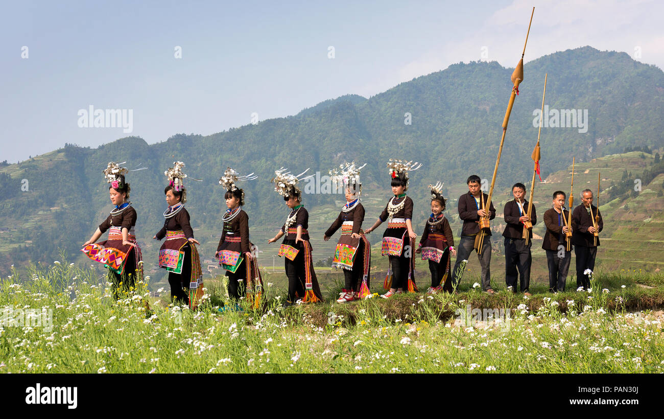 Miao Ethnic Group Stock Photo