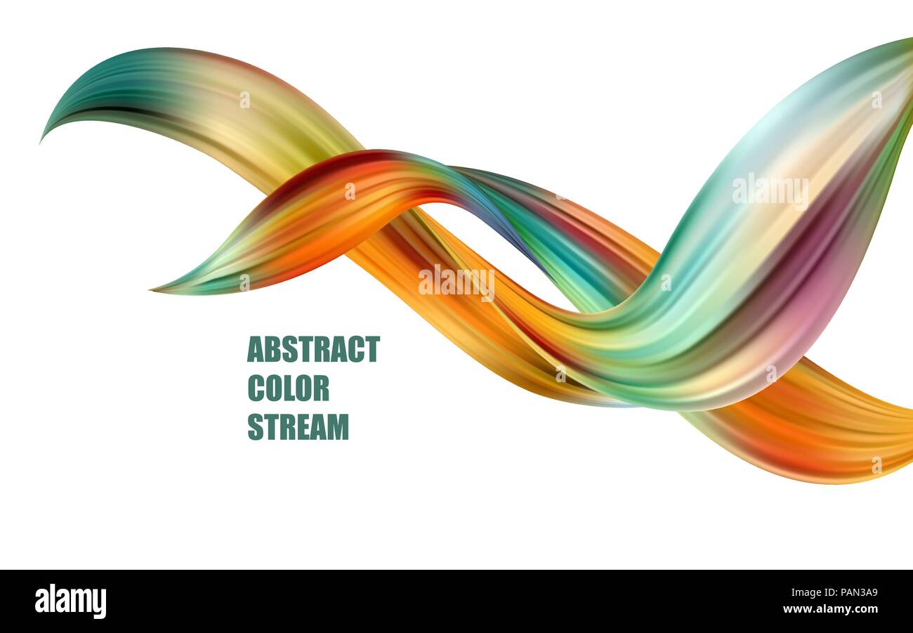 Abstract colorful vector background, color flow liquid wave for design ...