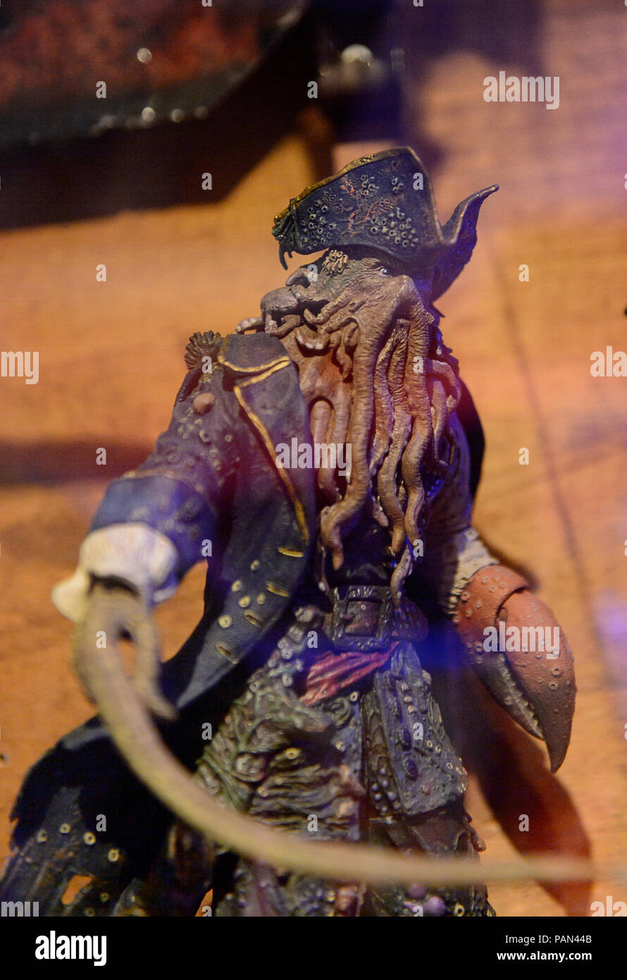 GENOVA, ITALY - MAY 4, 2016: Davy Jones, Pirates of the Caribbean, International cinema museum in Genova, Italy. Museum with collections about the pop Stock Photo