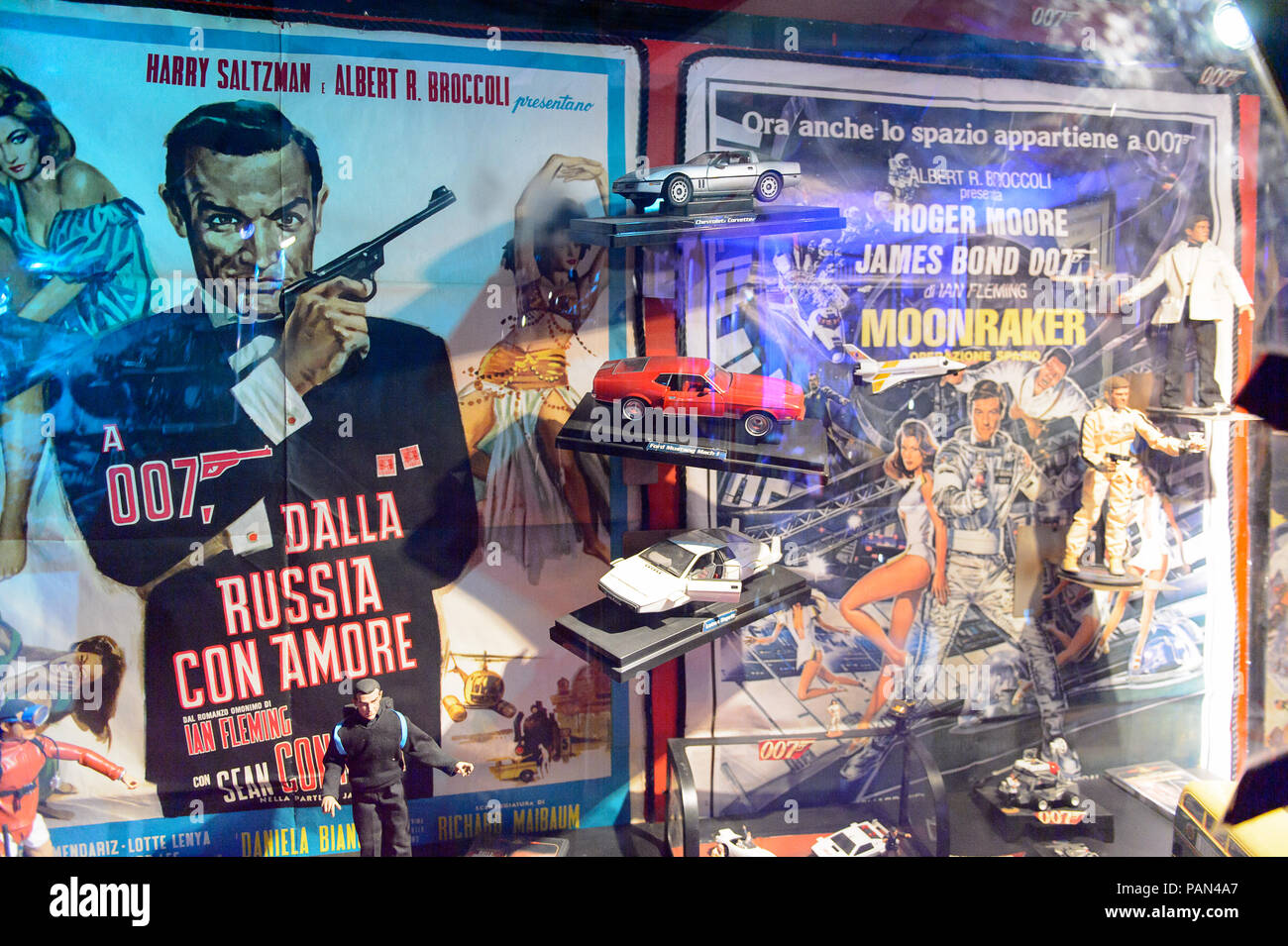 GENOVA, ITALY MAY 4, 2016 James Bond area, International cinema