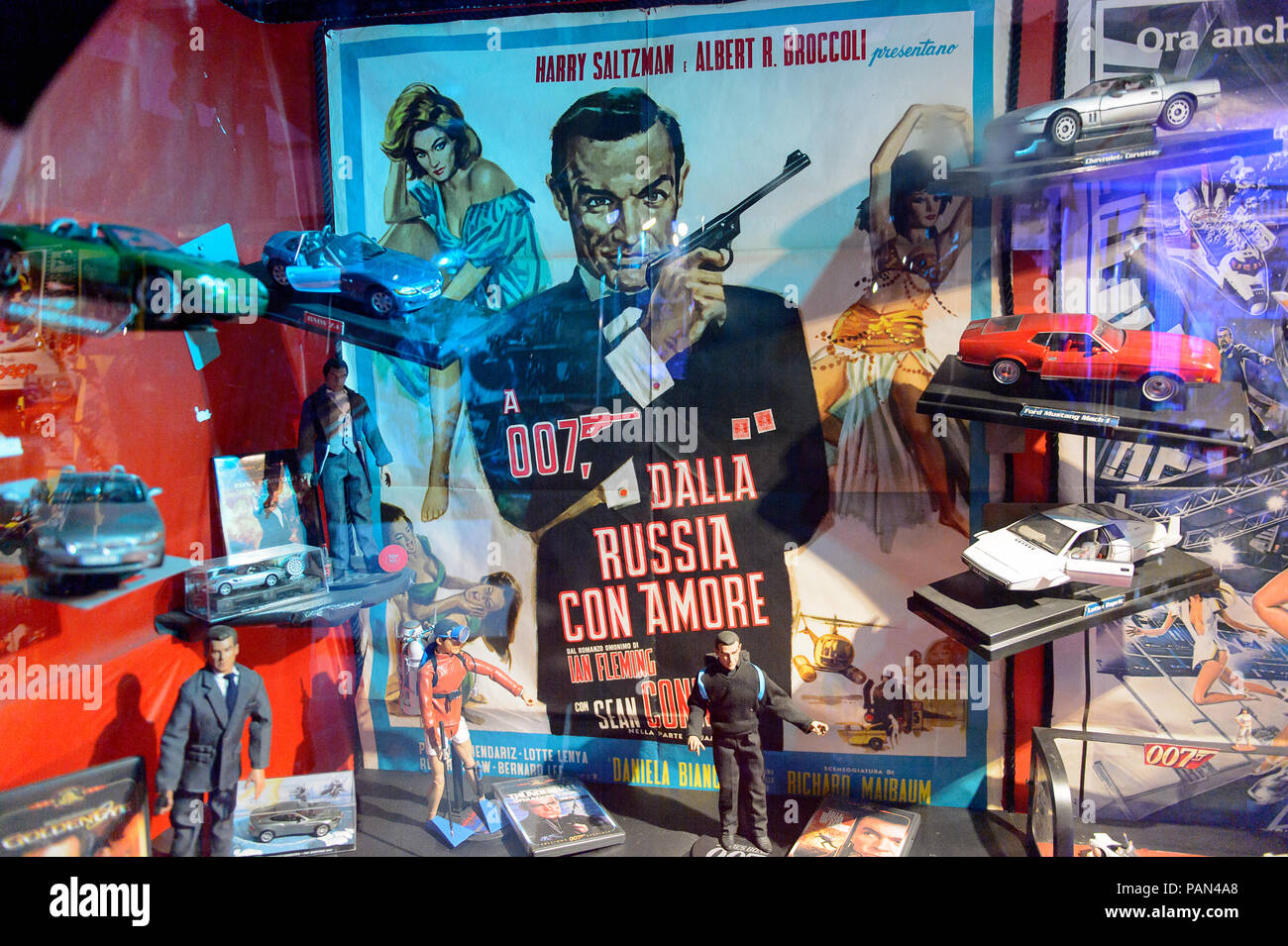 GENOVA, ITALY MAY 4, 2016 James Bond area, International cinema