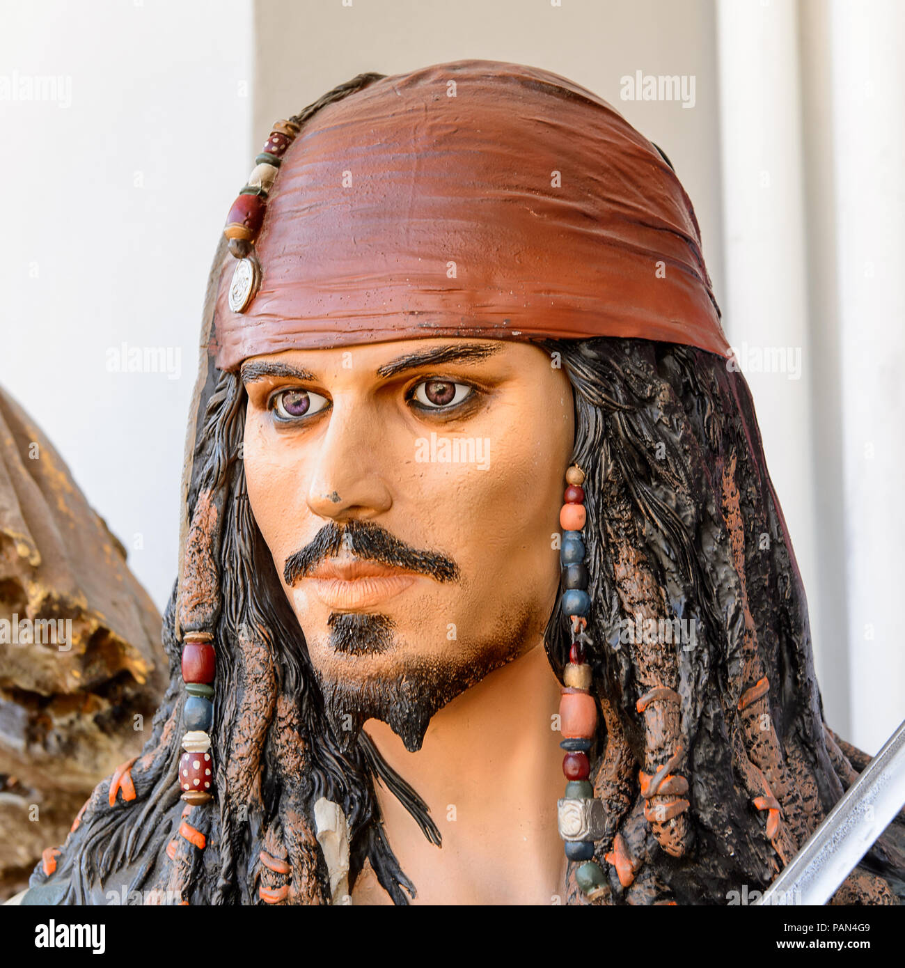 GENOVA, ITALY - MAY 4, 2016: Johnny Depp as the Captain Jack ...