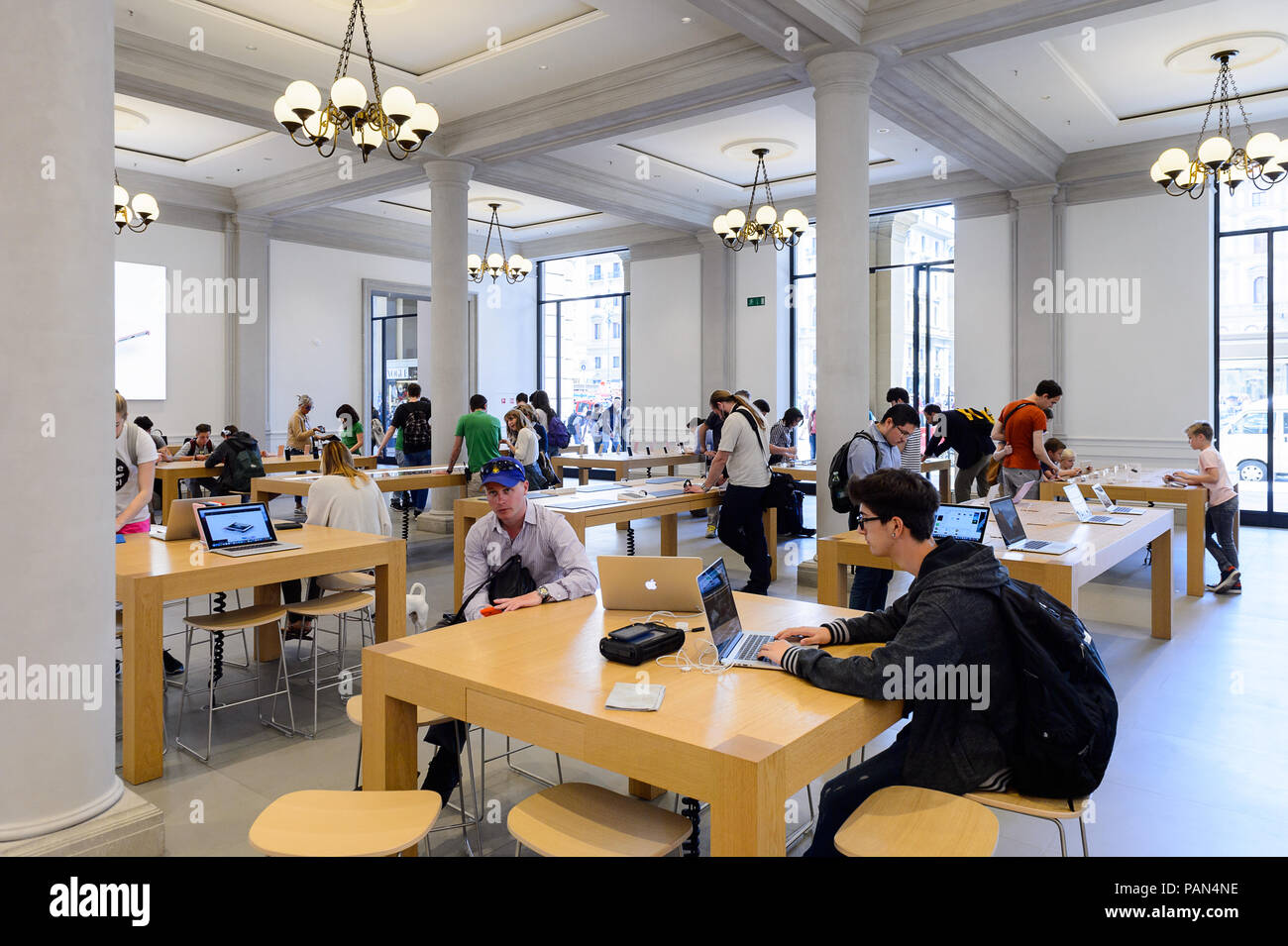 florence italy may 6 2016 apple store at the piazza della
