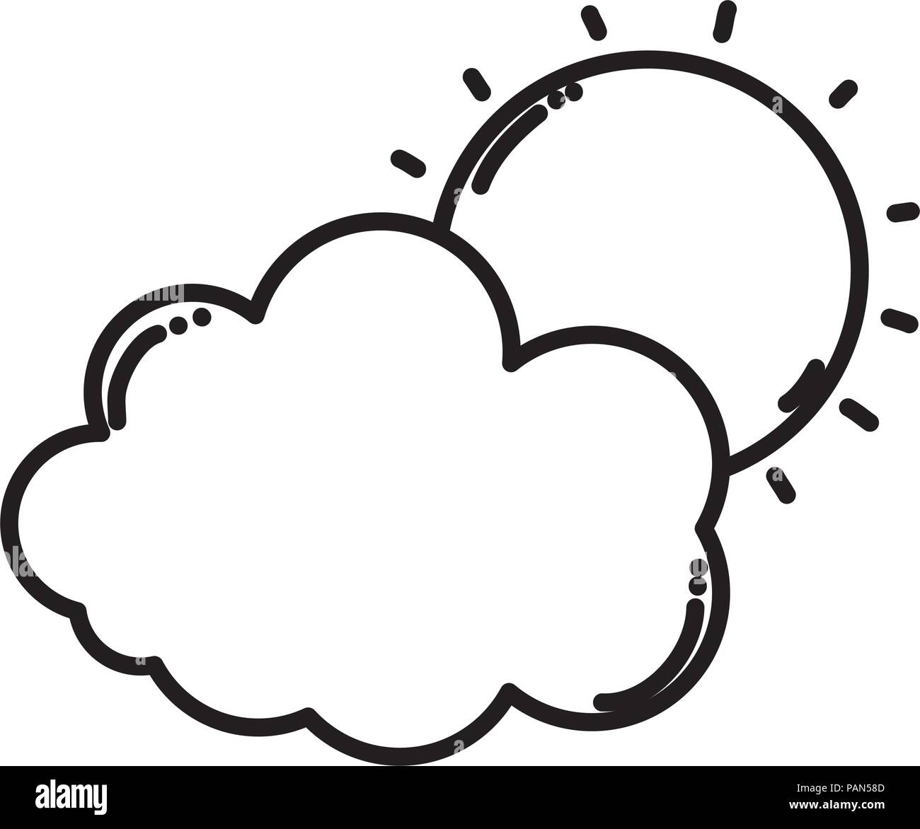 line nature sun weather and cloud in the sky Stock Vector Image & Art ...