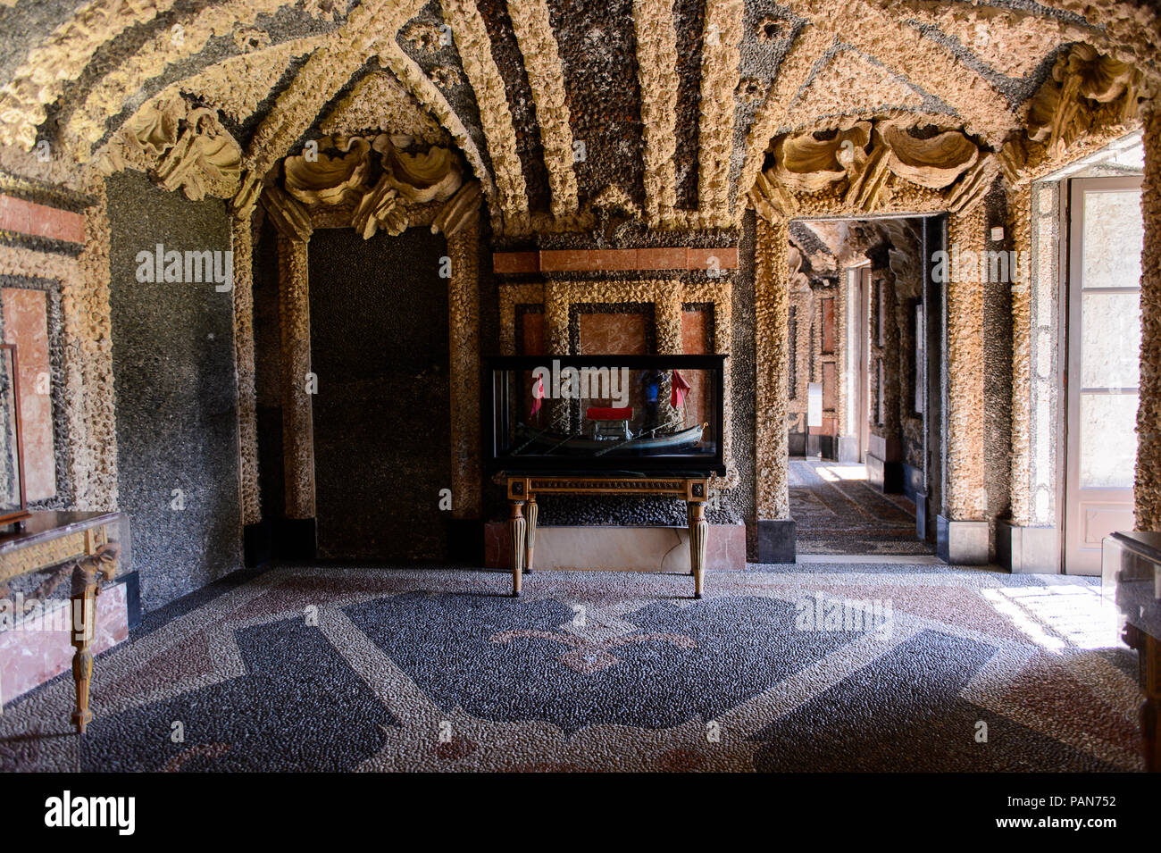 ISOLA BELLA, ITALY MAY 3, 3016Ground floor of the Palace Borromeo on