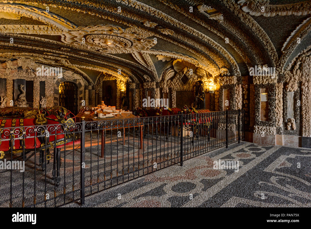 ISOLA BELLA, ITALY MAY 3, 3016Ground floor of the Palace Borromeo on