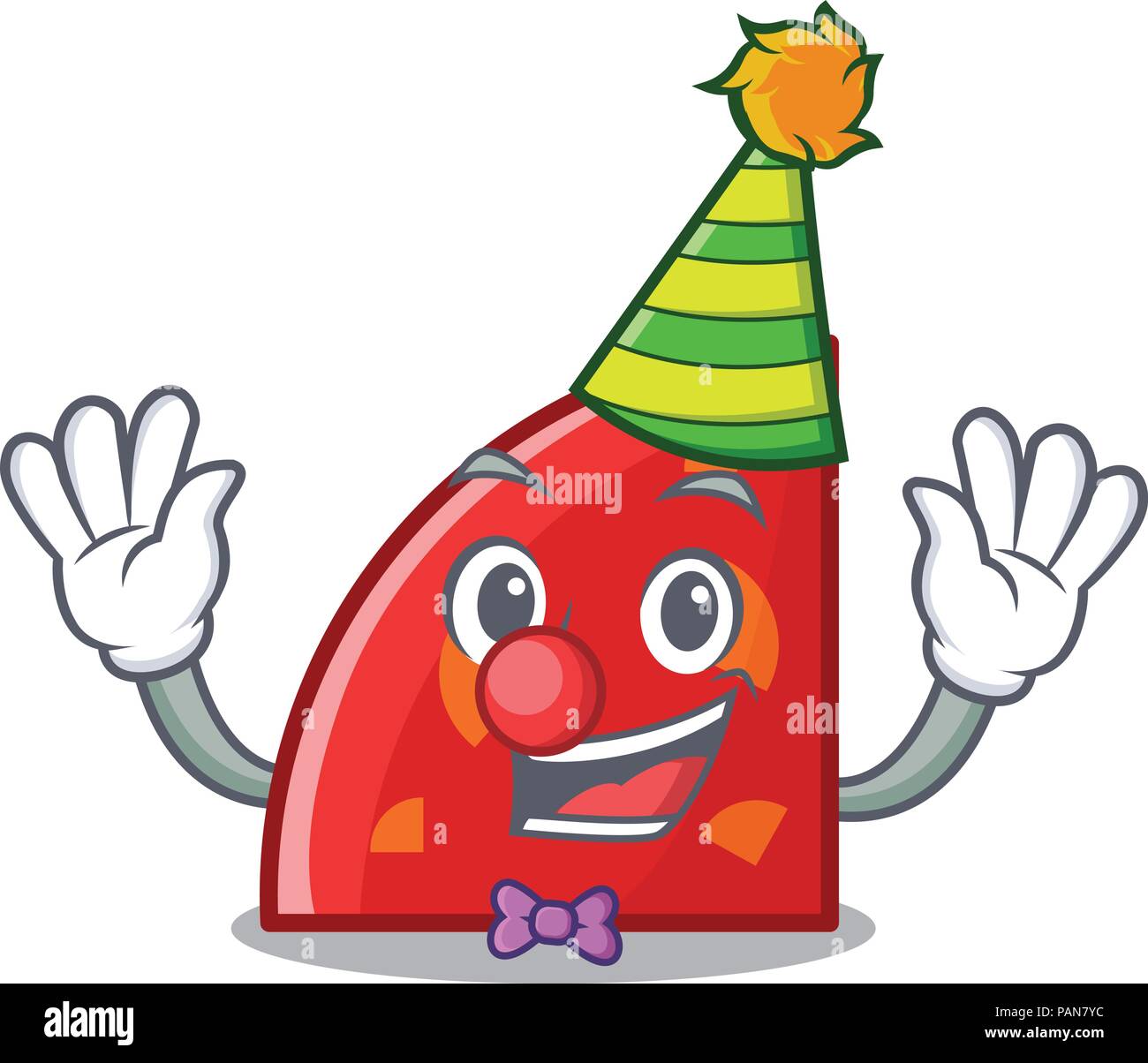 Clown quadrant mascot cartoon style Stock Vector