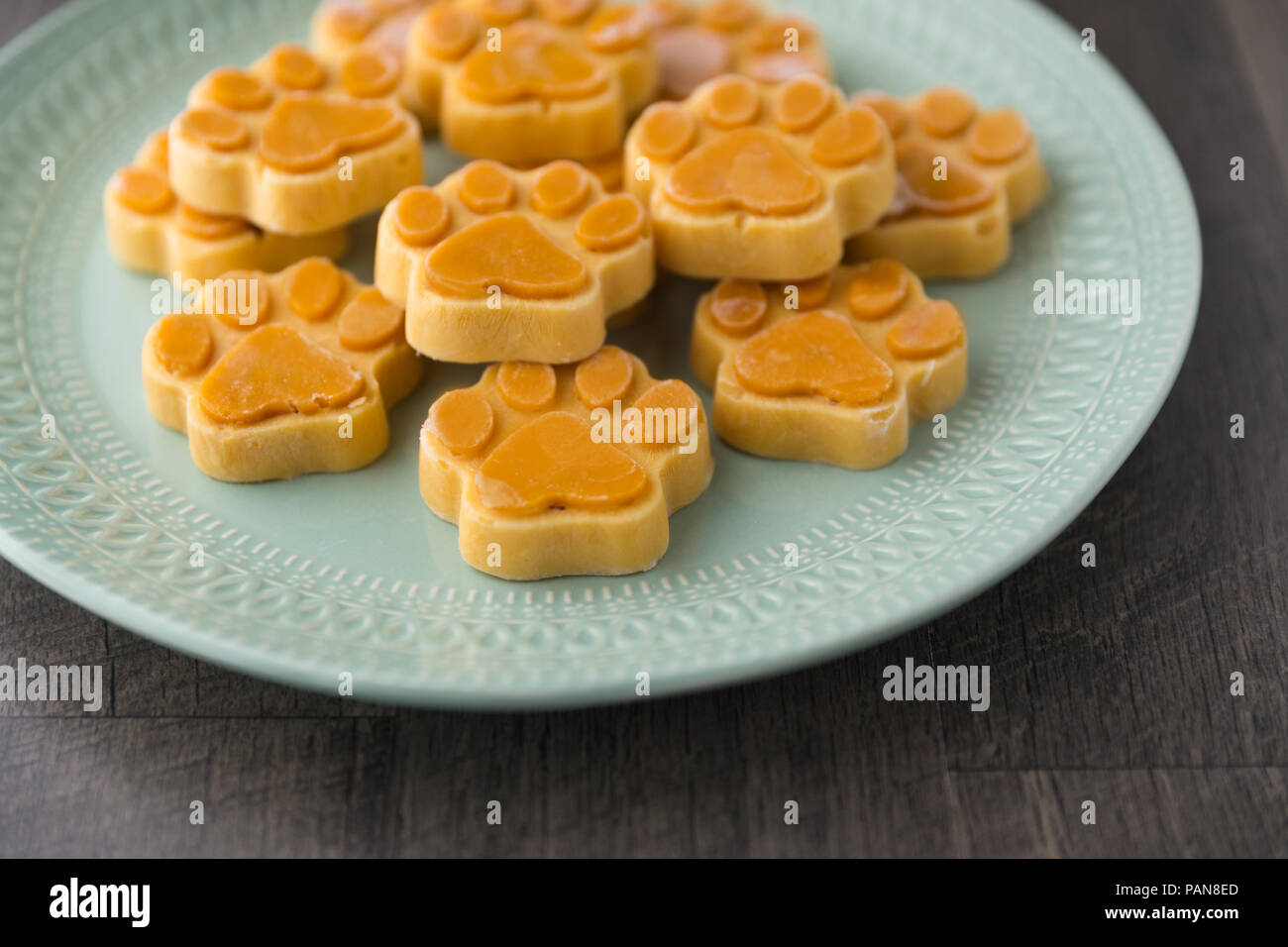 pumpkin frozen dog treats