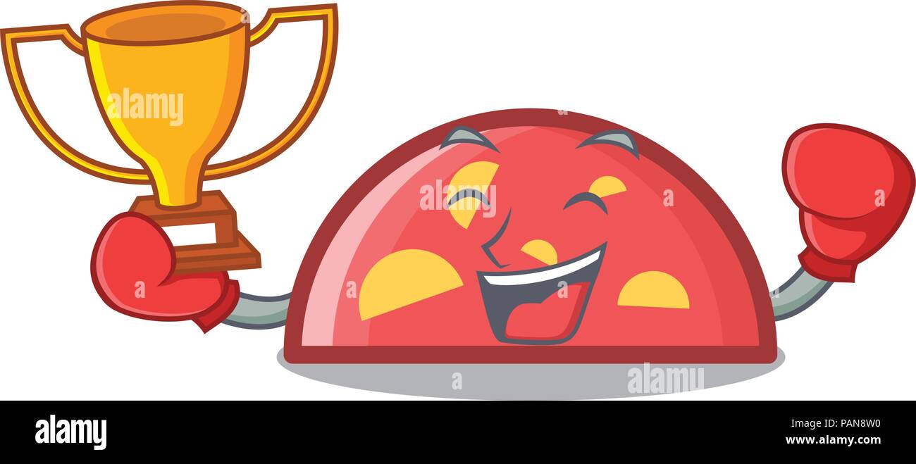 Boxing winner semicircle mascot cartoon style Stock Vector Image & Art ...