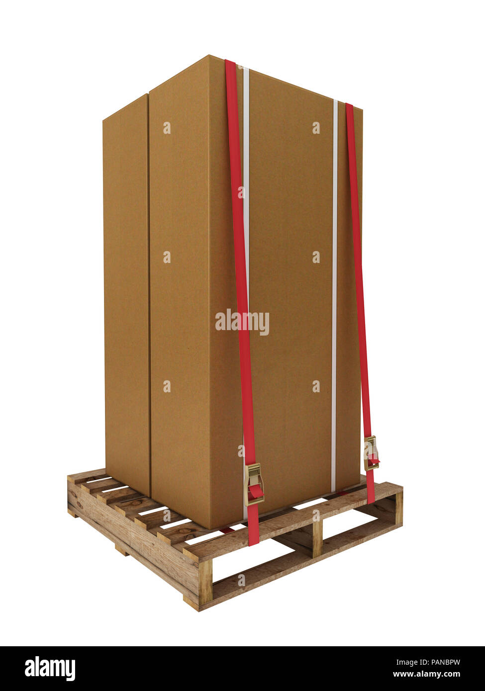 box and pallet for shipping delivery or dispatch Stock Photo