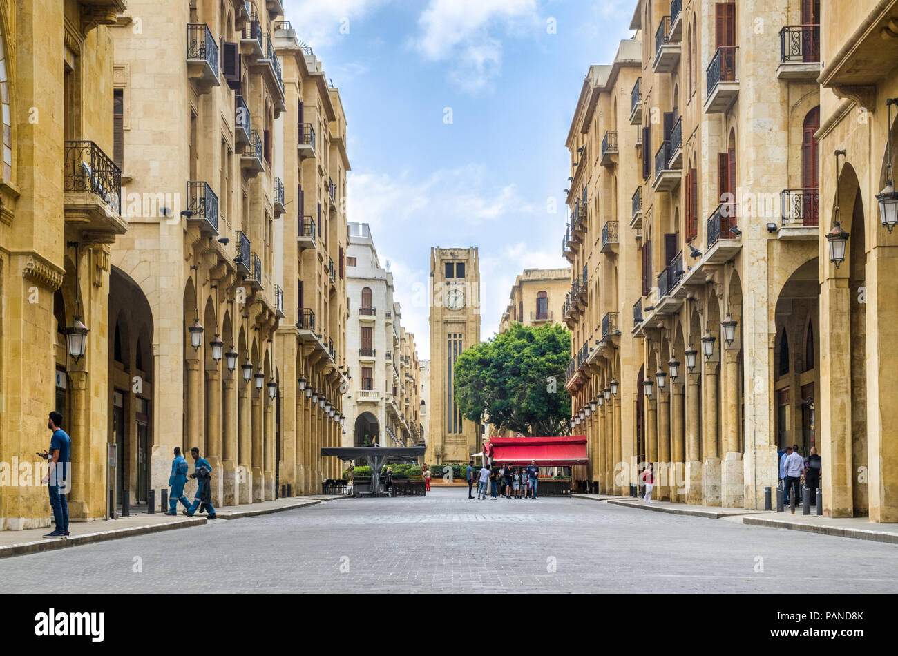 Nejme Square or Place de l'Etoile in downtown Beirut Central District, Lebanon Stock Photo