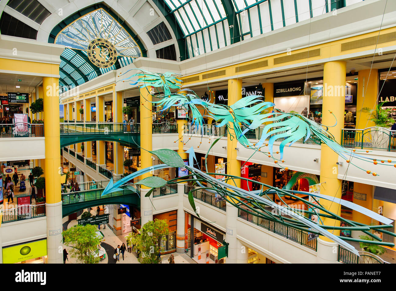 LISBON, PORTUGAL - OCT 17, 2016: Interior of the Centro Colombo, a famous shopping  centre in Lisbon. It opened on 15 September 1997 Stock Photo - Alamy