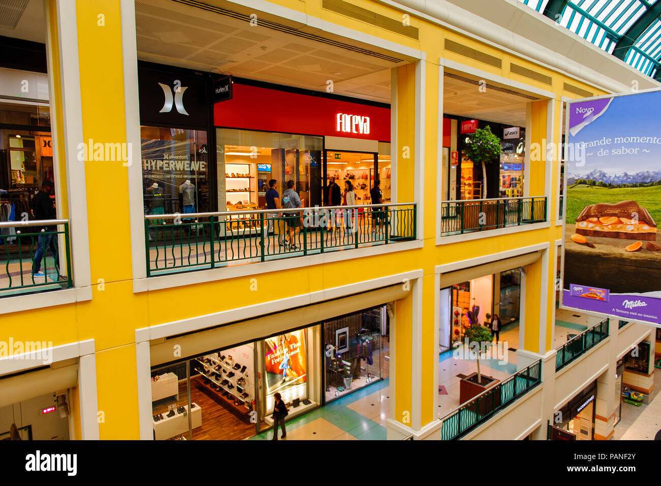 LISBON, PORTUGAL - OCT 17, 2016: Interior of the Centro Colombo, a famous  shopping centre in Lisbon. It opened on 15 September 1997 Stock Photo -  Alamy
