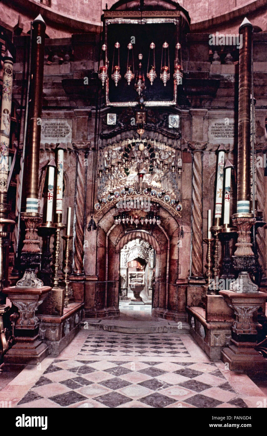 Entrance,Church of the Holy Sepulchre,Jerusalem,Isreal Stock Photo