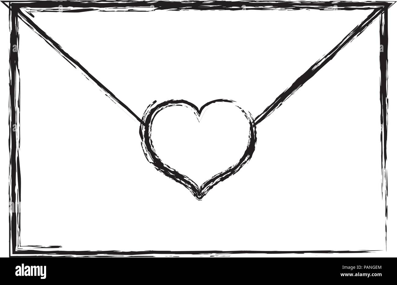 grunge romantic love card with heart style Stock Vector Image & Art - Alamy