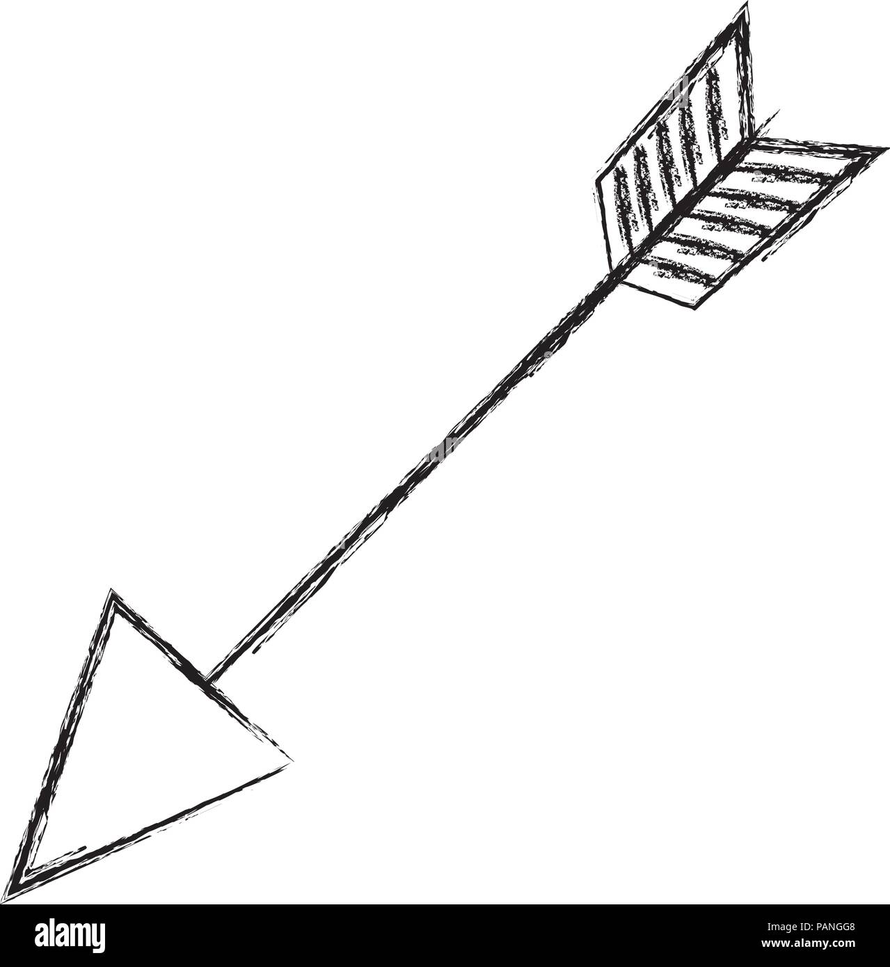 grunge arrow with pointer style object design Stock Vector Image & Art ...