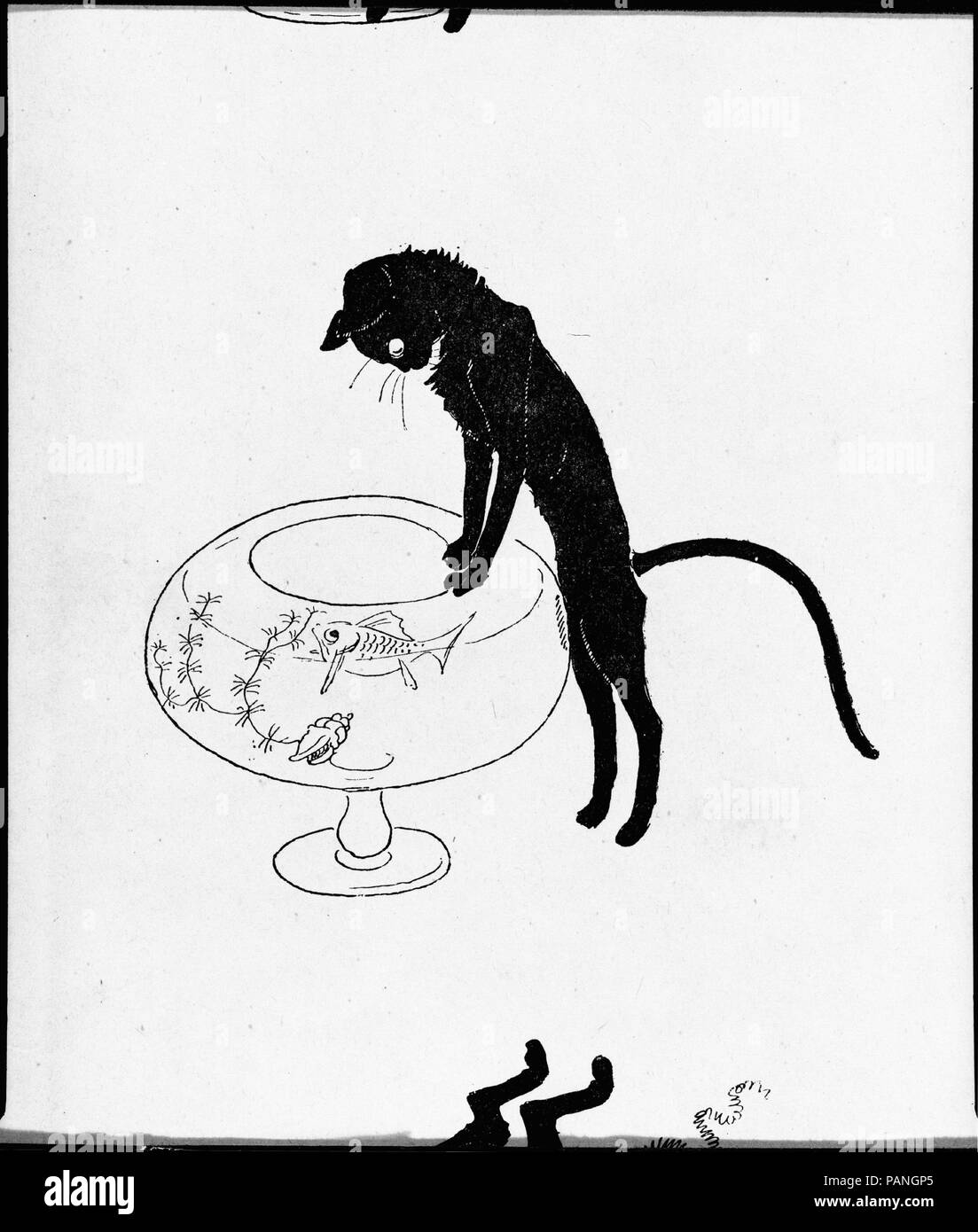 Cats: Pictures without Words. Designer: Théophile-Alexandre Steinlen (French (born Switzerland), Lausanne 1859-1923 Paris). Dimensions: Overall: 17 1/2 x 11 15/16 x 3/8 in. (44.5 x 30.4 x 1 cm). Publisher: Ernest Flammarion (French, 1846-1936) , Paris. Date: ca. 1898. Museum: Metropolitan Museum of Art, New York, USA. Stock Photo