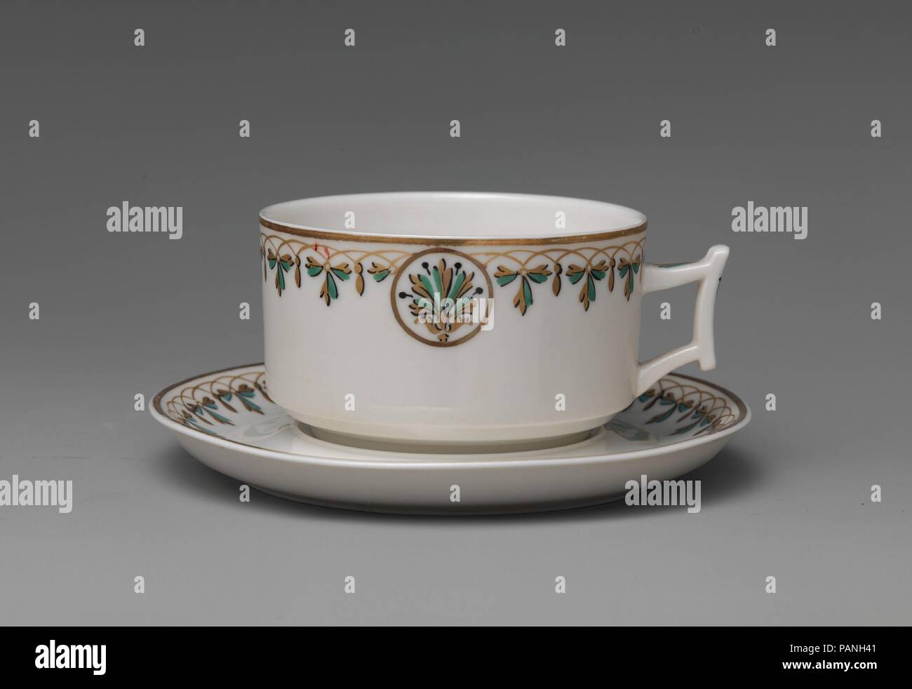 Coffee Cup and Saucer. Culture: American. Dimensions: Cup: H. 2 1