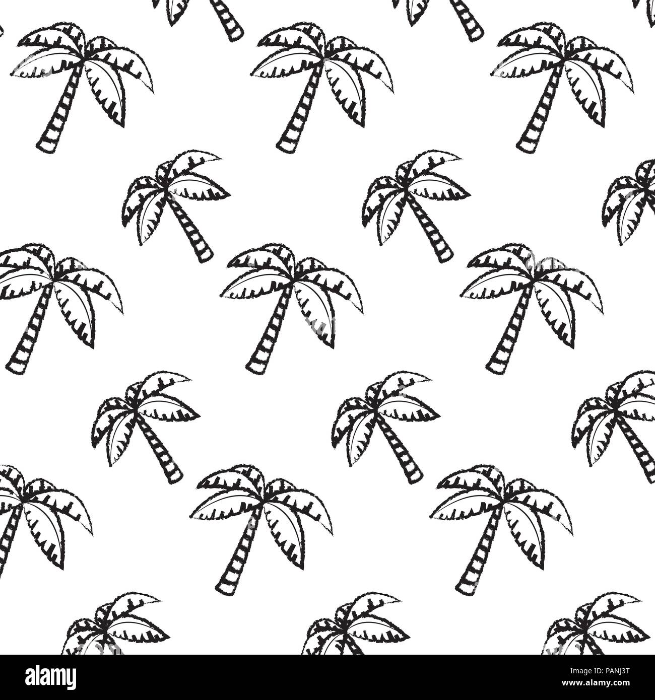 grunge tropical palm tree leaves background Stock Vector