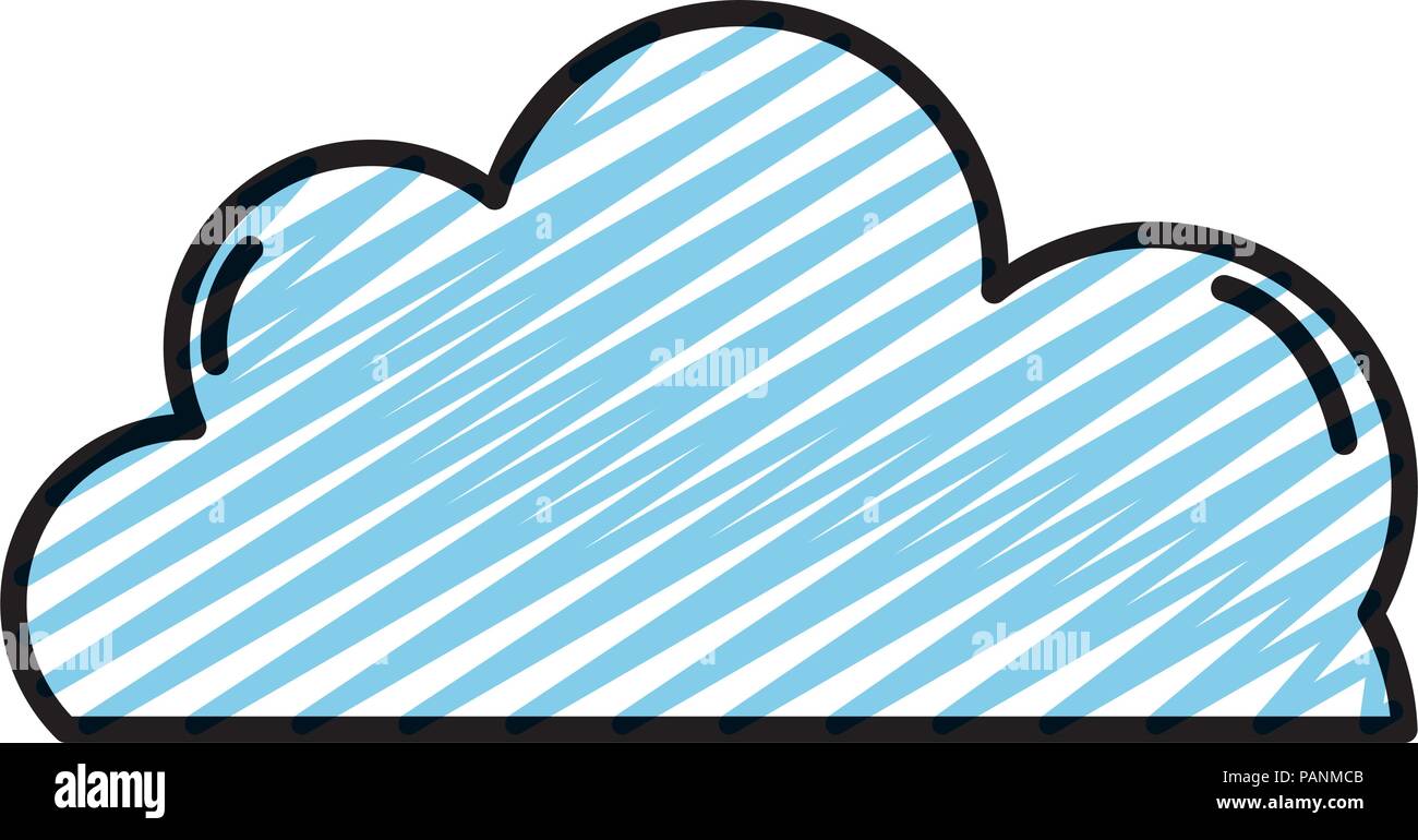 doodle nature fluffy cloud weather in the sky Stock Vector Image & Art ...