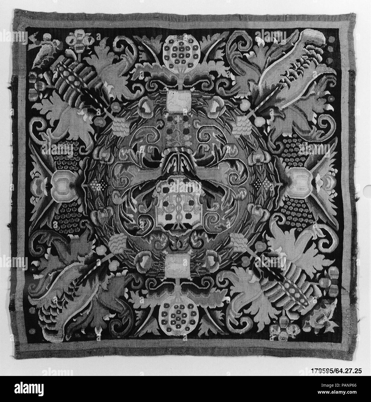 Square. Culture: Peruvian. Dimensions: H. 26 1/2 x W. 26 inches (67.3 x 66 cm). Date: 16th century. Museum: Metropolitan Museum of Art, New York, USA. Stock Photo