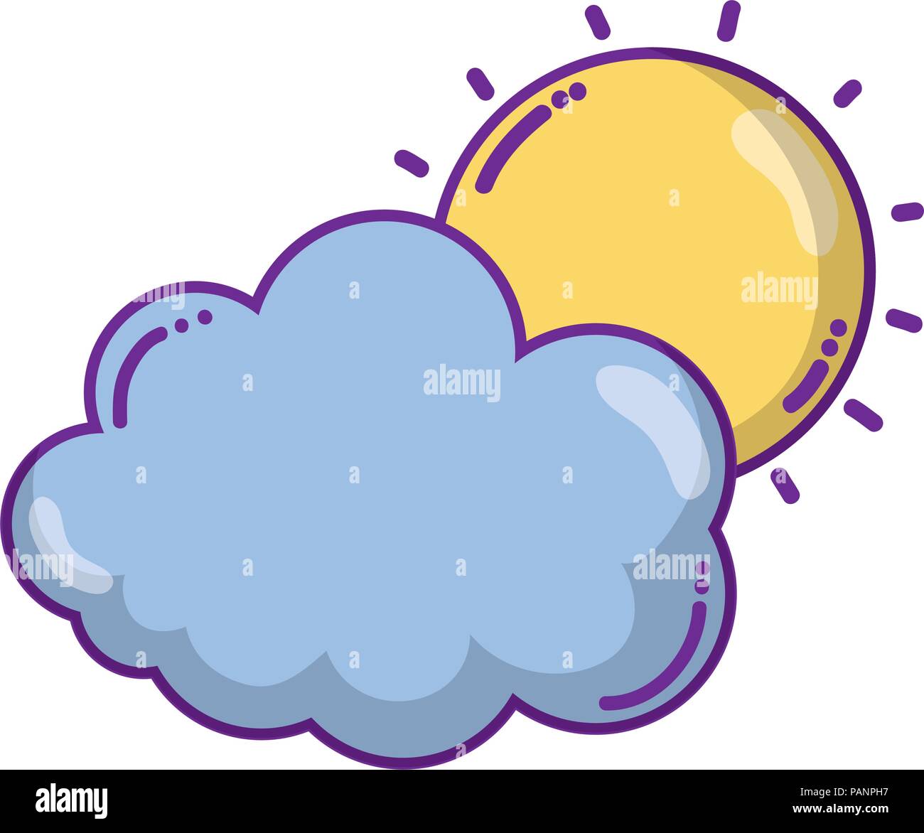 nature sun weather and cloud in the sky Stock Vector Image & Art - Alamy