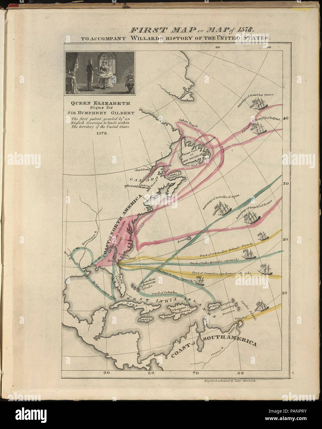 A series of maps to Willard's History of the United States, or