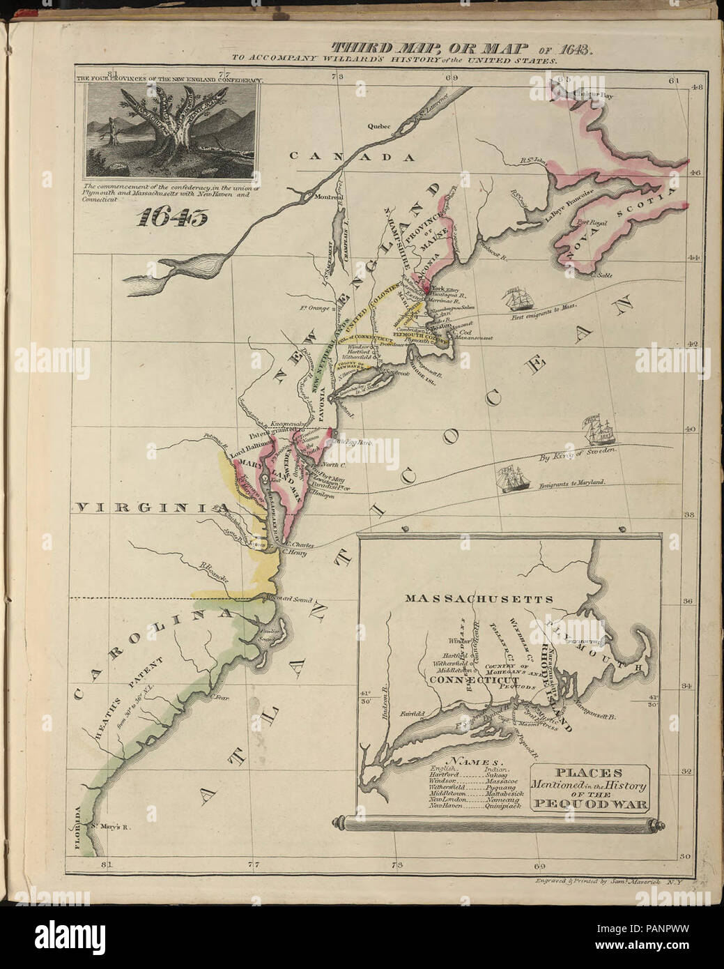 A series of maps to Willard's History of the United States, or